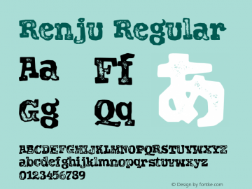 Renju Regular OTF 1.000;PS 001.001;Core 1.0.29图片样张