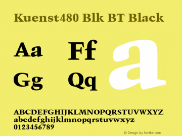 Kuenst480 Blk BT Black mfgpctt-v1.58 Tuesday, March 2, 1993 1:01:11 pm (EST) Font Sample