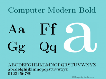 Computer Modern Bold Version 0.3图片样张