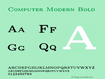 Computer Modern Bold Version 0.3图片样张