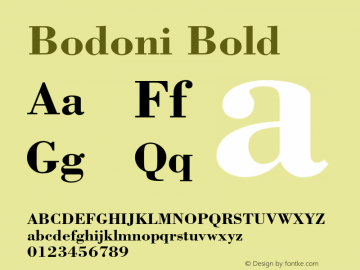 Bodoni Bold 001.002图片样张
