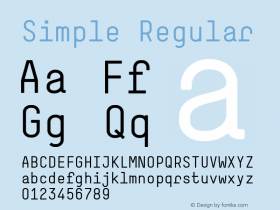 Simple Regular 001.001图片样张