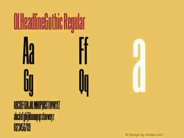 OLHeadlineGothic Regular 001.000图片样张