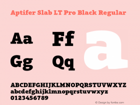 Aptifer Slab LT Pro Black Regular Version 1.000;PS 001.000;hotconv 1.0.38图片样张