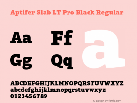 Aptifer Slab LT Pro Black Regular Version 1.000;PS 001.000;hotconv 1.0.38 Font Sample