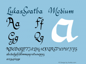 LukasSvatba Medium Version 001.000 Font Sample