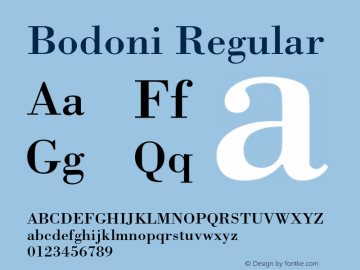 Bodoni Regular 003.001图片样张