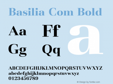 Basilia Com Bold Version 1.01图片样张