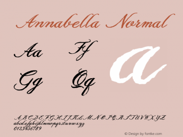 Annabella Normal 1.000 Font Sample