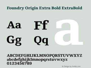 Foundry Origin Extra Bold ExtraBold 1.000图片样张