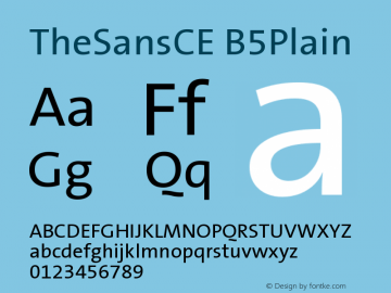 TheSansCE B5Plain Version 001.006 Font Sample