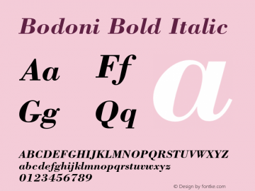 Bodoni Bold Italic 003.001图片样张