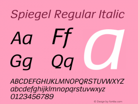 Spiegel Regular Italic Version 3.000图片样张