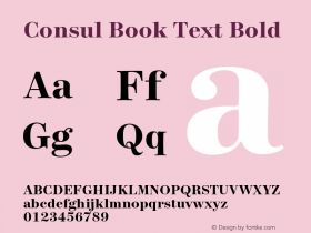 Consul Book Text Bold Version 1.000图片样张