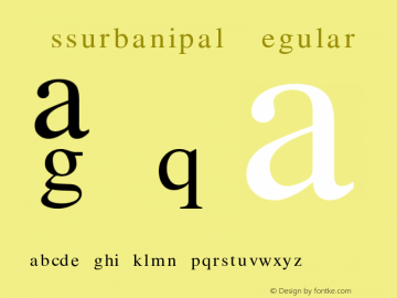 Assurbanipal Regular Version 1.001 Font Sample