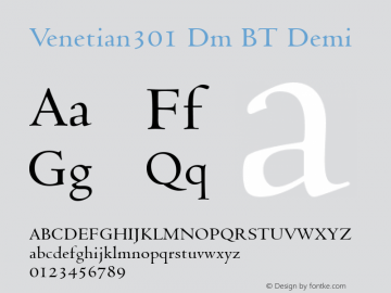 Venetian301 Dm BT Demi mfgpctt-v4.4 Dec 14 1998图片样张