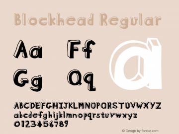 Blockhead Regular 001.000图片样张