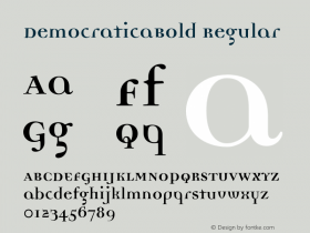 DemocraticaBold Regular 001.000 Font Sample