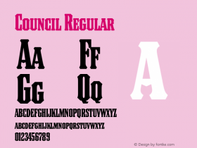 Council Regular 001.000 Font Sample