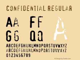 Confidential Regular 001.000 Font Sample