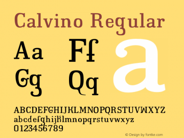 Calvino Regular 001.000 Font Sample