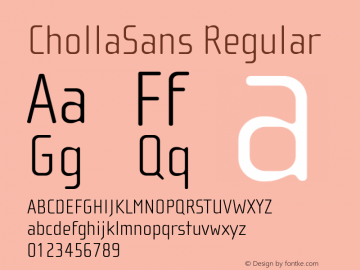 ChollaSans Regular 001.000 Font Sample