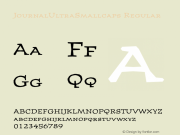 JournalUltraSmallcaps Regular 001.000图片样张