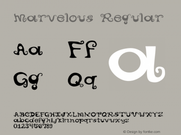 Marvelous Regular 001.000 Font Sample