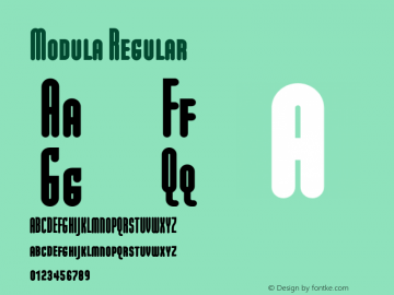 Modula Regular 001.000 Font Sample