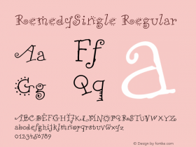 RemedySingle Regular 001.000 Font Sample