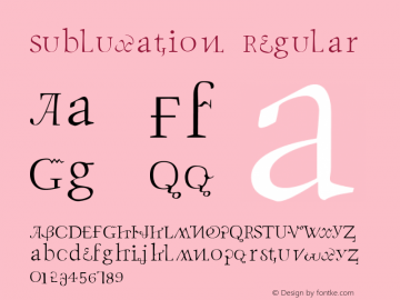 Subluxation Regular 001.000 Font Sample