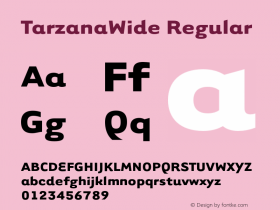 TarzanaWide Regular 001.000 Font Sample