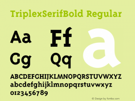 TriplexSerifBold Regular 001.001图片样张