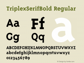 TriplexSerifBold Regular 001.000图片样张