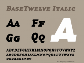 BaseTwelve Italic 001.000图片样张