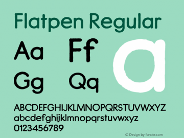 Flatpen Regular 001.001图片样张