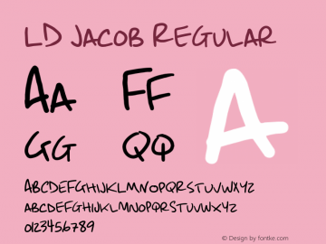 LD Jacob Regular Unknown Font Sample
