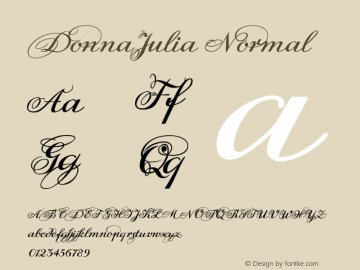 DonnaJulia Normal 001.000 Font Sample