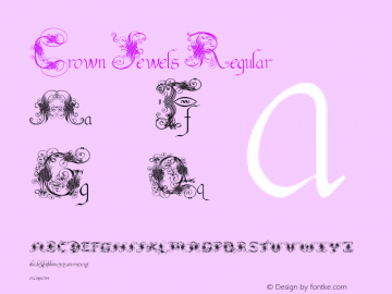 Crown Jewels Regular Version 5.000 Font Sample