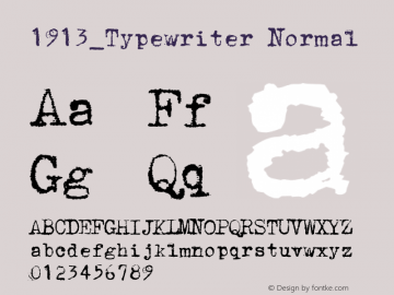 1913_Typewriter Normal Version2/25/03/08图片样张