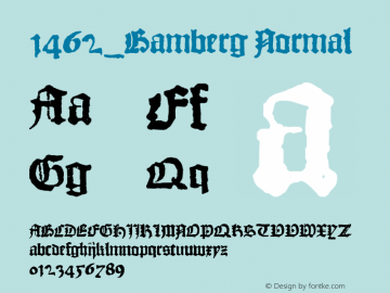 1462_Bamberg Normal Version 2 Font Sample