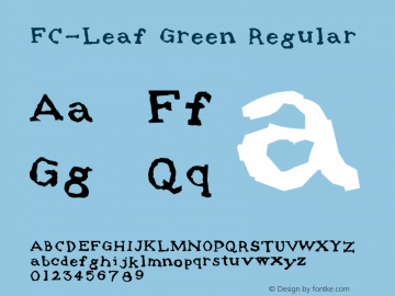 FC-Leaf Green Regular Version 1.00 Font Sample