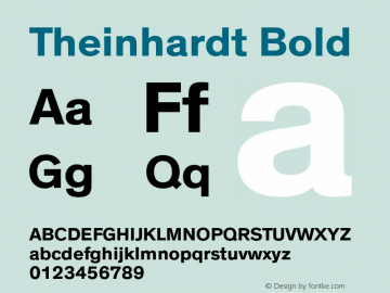 Theinhardt Bold Version 1.000 Font Sample