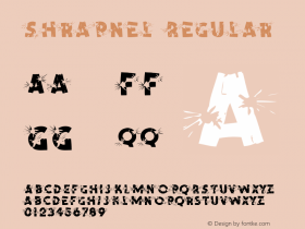 Shrapnel Regular Converted from f:\x\SHRAPNEL.TF1 by ALLTYPE图片样张