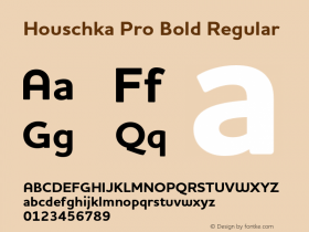 Houschka Pro Bold Regular 001.000 Font Sample