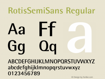 RotisSemiSans Regular 001.000 Font Sample