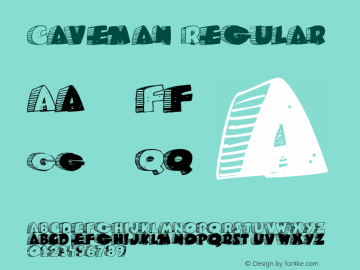 Caveman Regular Macromedia Fontographer 4.1.3 3/17/02 Font Sample