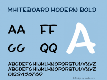 Whiteboard Modern Bold 1.000 Font Sample