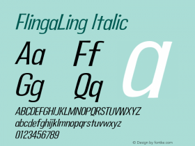 FlingaLing Italic 001.000图片样张