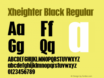 Xheighter Black Regular 001.000图片样张